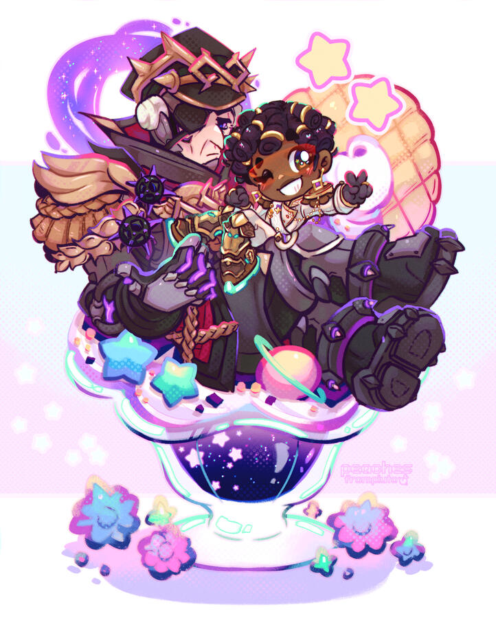 Emperor Sigma &amp; Prince Lúcio Cosmic Parfait Chibi (2023) [Overwatch]