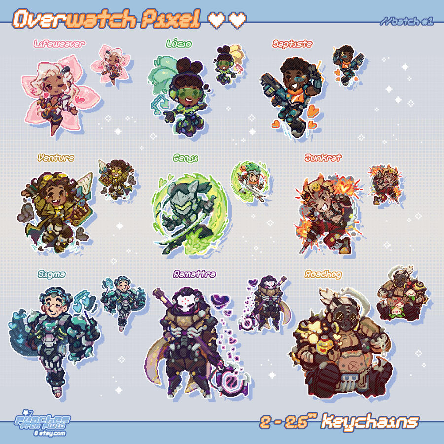 Hero Pixel Keychains [Overwatch]