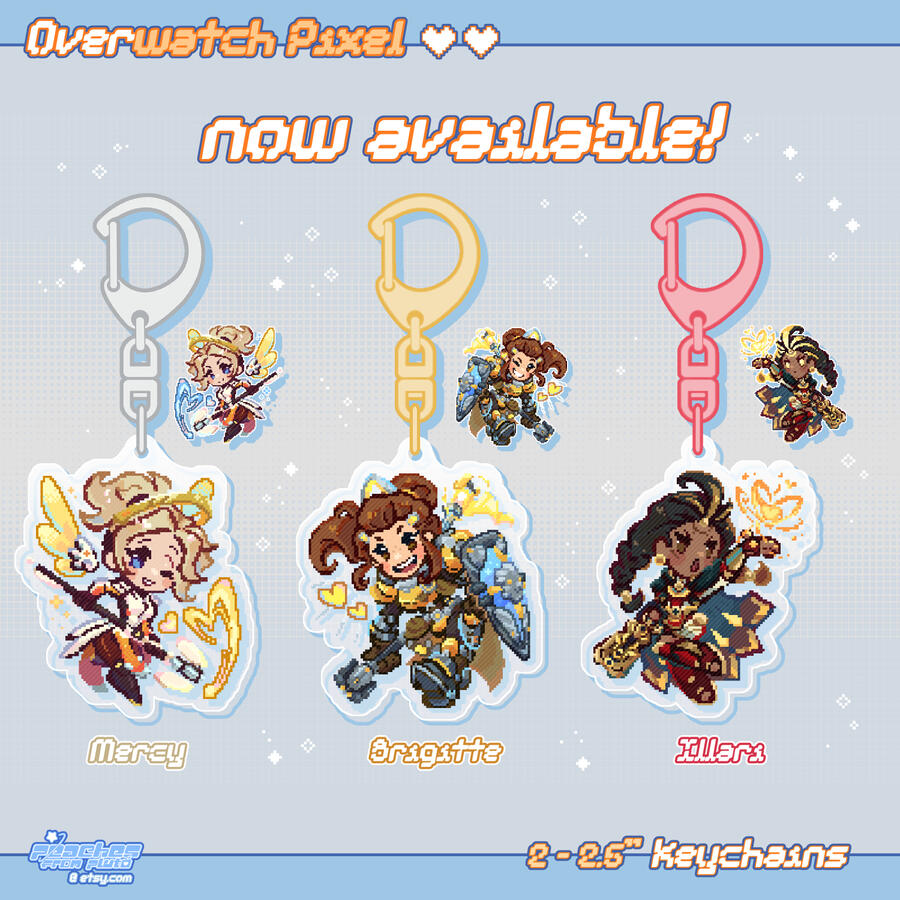 Hero Pixel Keychains - Wave 2 Supports [Overwatch]